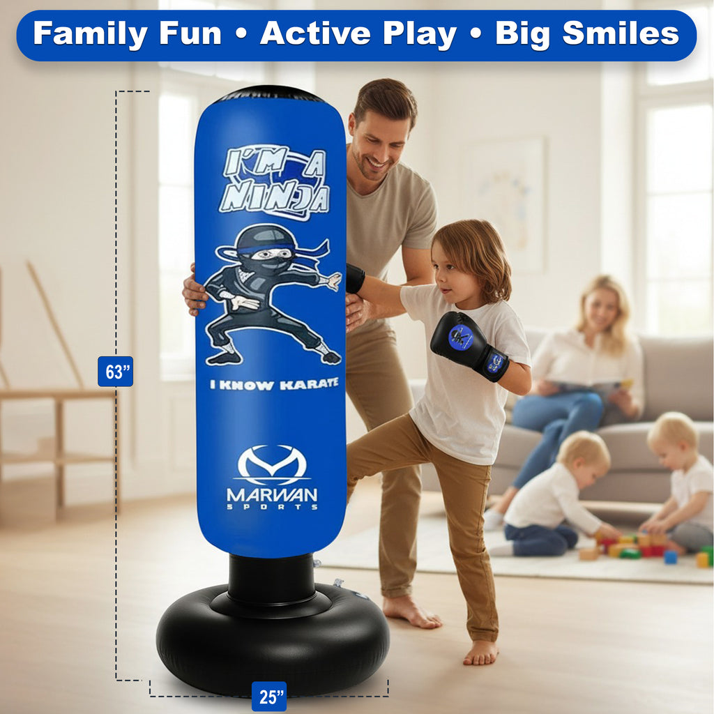 Ninja Punching Bag for Kids (Ages 3–8) – Active Play Toy for Strength, Confidence & Sensory Regulation
